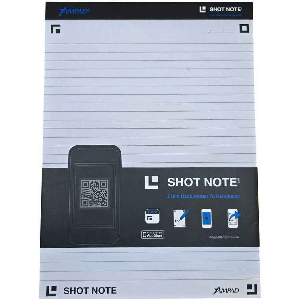 3 Ampad Shot Note Letter Size Legal Pad (40 Sheets) iPhone Android 20-115